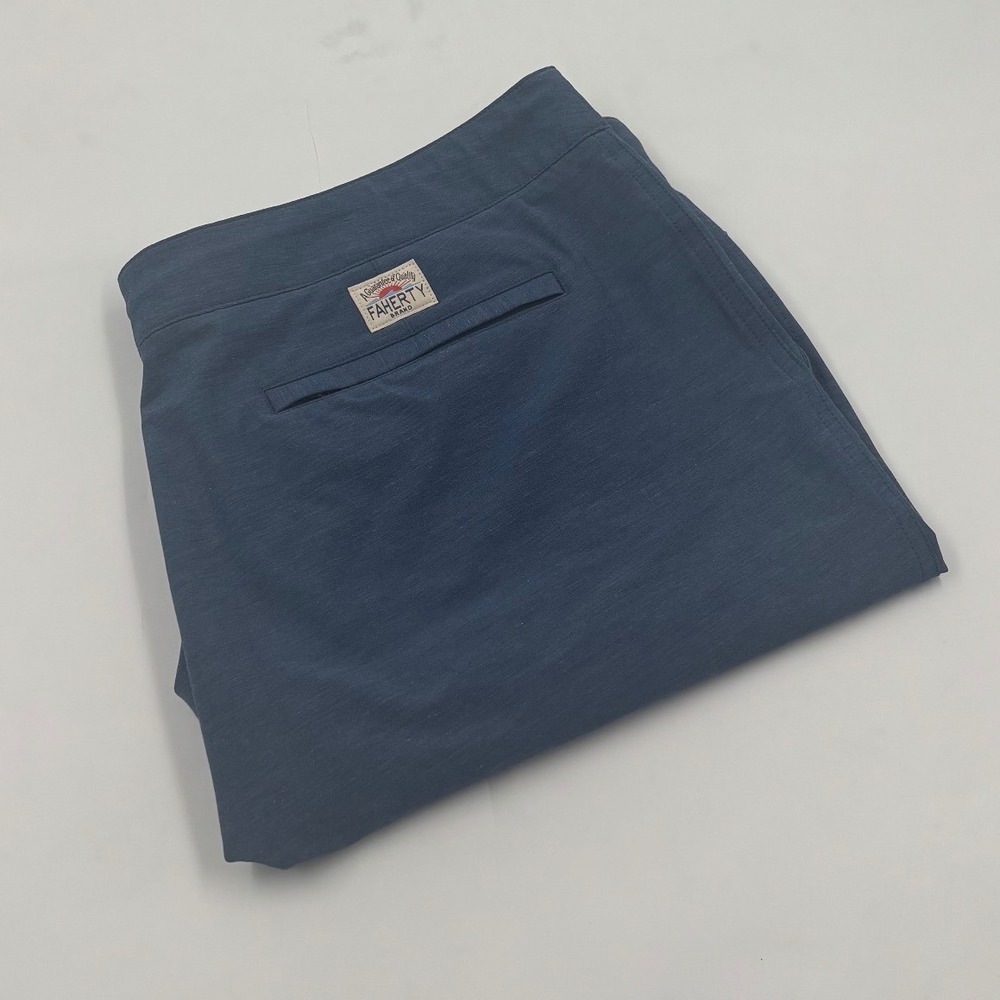 Faherty‎ All Day Shorts Men's 38 Blue Stretch 9" Polyester